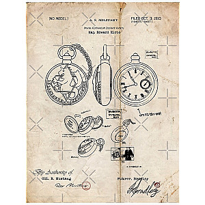 Fullmetal Alchemist Posters - Fullmetal Alchemist - State Alchemist Pocket Watch Patent Drawing Poster RB1312