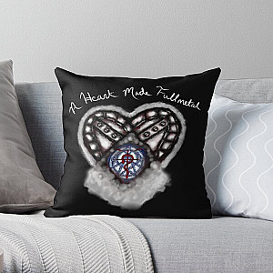 Fullmetal Alchemist Pillows - A Heart made Fullmetal - Black Throw Pillow RB1312