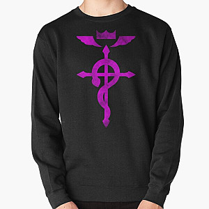 Fullmetal Alchemist Sweatshirts - Fullmetal Alchemist logo Pink Pullover Sweatshirt RB1312